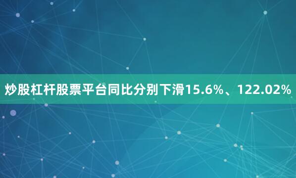 炒股杠杆股票平台同比分别下滑15.6%、122.02%